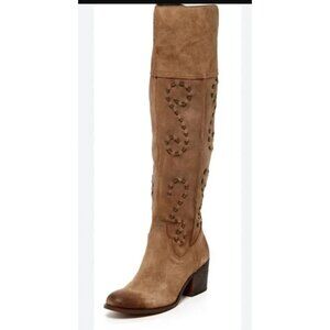 Carlos by Carlos Santana Noble Tall Over The Knee Suede Western Boots Size 7.5